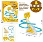 لعبة مضمار سباق البط الأصفر (small duck) الكهربائية للأطفال – لعبة زحليقة البط مع موسيقى وإضاءة ملونة.