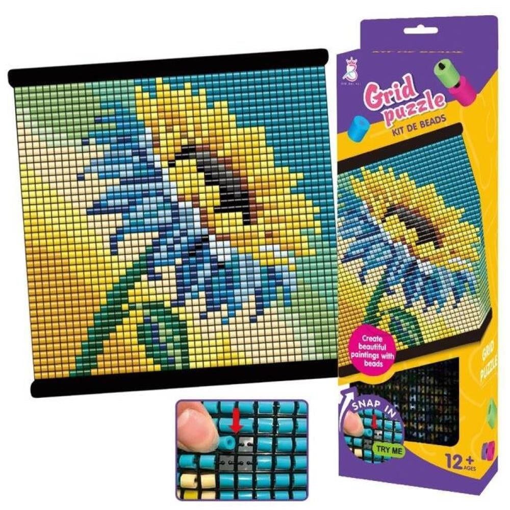 5832515564943904308 لعبة تركيب اللوحات الفنية بالخرز الملون (Grid Puzzle) للأطفال-مجموعة فنية مبتكرة لتصميم لوحات الخرز للأعمار من +6 سنوات - الصورة 1