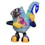 ⁦لعبة مستر روك (Mr. Rock) الموسيقية الراقصة للأطفال - ألعاب تفاعلية ومضيئة-​لعبة ساكسفون تفاعلية للأطفال⁩ - الصورة ⁦8⁩