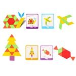 لعبة مكعبات الأنماط التعليمية مونتيسوري (155 قطعة) – أحجية الأشكال الهندسية (Pattern Blocks) - الصورة 3