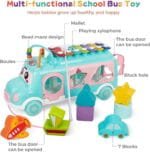 حافلة أتوبيس التعليمية متعددة الأنشطة - فرز الأشكال، ألوان، وموسيقى - Educational Activity Bus - Shape Sorter, Color Cognition & Xylophone - الصورة 3