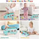 ⁦حافلة أتوبيس التعليمية متعددة الأنشطة - فرز الأشكال، ألوان، وموسيقى - Educational Activity Bus - Shape Sorter, Color Cognition & Xylophone⁩ - الصورة ⁦8⁩