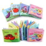 مجموعة كتب قماشية Baby Cognitive Series للرضع – 4 كتب تعليمية لتنمية الحواس والإدراك من عمر 6 أشهر
