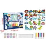 ⁦مجموعة الرسم بالجيل الملون للأطفال - ميدالية سيليكون كرستل للأطفال DIY Soft Glue Painting ألعاب تعليمية لتنمية الإبداع⁩ - الصورة ⁦2⁩