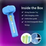 ⁦قاذف الحبال السحري للأطفال - لعبة Rope Thruster مع 3 خيوط ملونة - لعبة KU-STRING Rope Launcher - قاذف حبال للأطفال قابل لإعادة الشحن⁩ - الصورة ⁦9⁩