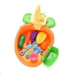 ⁦لعبة حوض غسيل الأطباق والخضروات والفواكه للأطفال vegetable electric sink toy مع صنبور مياه كهربائي وأدوات مطبخ محاكاة - حوض المطبخ التعليمي للأطفال⁩ - الصورة ⁦10⁩
