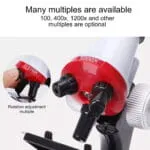 مجهر تعليمي للأطفال Microscope – تكبير حتى 1200x مع إضاءة LED وأدوات تجارب علمية - الصورة 11