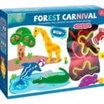 مجموعة صلصال Forest Carnival التعليمية للأطفال – قوالب حيوانات وأدوات تشكيل لتنمية الإبداع