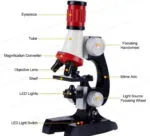 مجهر تعليمي للأطفال Microscope – تكبير حتى 1200x مع إضاءة LED وأدوات تجارب علمية - الصورة 7