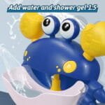 لعبة حمام للأطفال بتصميم سلطعون Bubble Crab - تصدر فقاعات صابون وتجربة استحمام ممتعة مع لعبة فقاعات الاستحمام للأطفال - سلطعون الفقاعات التفاعلي - الصورة 2