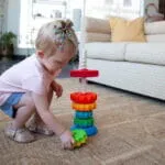 ⁦لعبة برج قوس قزح الدوار Rainbow Rotating Tower - مكعبات تركيب تعليمية لتنمية مهارات الطفل - لعبة البرج الدوار التفاعلي⁩ - الصورة ⁦7⁩