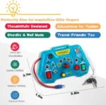 لوحة تحكم مونتيسوري للأطفال LED Light Montessori Handle - لعبة تعليمية لتطوير المهارات الحسية والحركية - لوحة مفاتيح ومفاتيح كهربائية تفاعلية للأطفال - الصورة 11