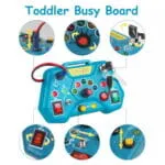 لوحة تحكم مونتيسوري للأطفال LED Light Montessori Handle - لعبة تعليمية لتطوير المهارات الحسية والحركية - لوحة مفاتيح ومفاتيح كهربائية تفاعلية للأطفال - الصورة 5