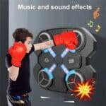 جهاز ملاكمة ذكي تفاعلي Music Boxing Target يثبت على الحائط مع موسيقى وإضاءة ملونة مع قفازات - ألعاب رياضية تفاعلية - جهاز تدريب ملاكمة للأطفال والكبار - الصورة 7
