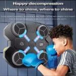جهاز ملاكمة ذكي تفاعلي Music Boxing Target يثبت على الحائط مع موسيقى وإضاءة ملونة مع قفازات - ألعاب رياضية تفاعلية - جهاز تدريب ملاكمة للأطفال والكبار - الصورة 5