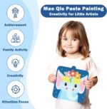 مجموعة أشغال يدوية للأطفال بكرات البوم بوم - 18 لوحة حيوانات مع ملقط DIY Pom Pom Craft Kit | لعبة تعليمية لتنمية المهارات هدية تعليمية بدون فوضى لسن 4-8 سنوات - الصورة 4