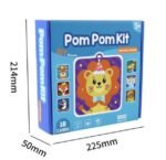 مجموعة أشغال يدوية للأطفال بكرات البوم بوم - 18 لوحة حيوانات مع ملقط DIY Pom Pom Craft Kit | لعبة تعليمية لتنمية المهارات هدية تعليمية بدون فوضى لسن 4-8 سنوات - الصورة 8