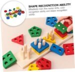 ⁦لعبة فرز وتطابق الأشكال الهندسية الخشبية للأطفال Wooden Geometric Shape Sorter / Stacking Toy - لعبة تعليمية خشبية لتنمية المهارات ومبدأ المنتسوري⁩ - الصورة ⁦6⁩