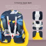 كرسي طعام للأطفال مرتفع وقابل للتعديل مع صينية وعجلات - Baybee High Chair كرسي إطعام أطفال 2 في 1 قابل للتحويل مع حزام أمان وسلة تخزين سفليّة adjustable high chair with wheels - الصورة 3