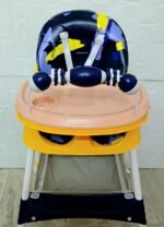 كرسي طعام للأطفال مرتفع وقابل للتعديل مع صينية وعجلات - Baybee High Chair كرسي إطعام أطفال 2 في 1 قابل للتحويل مع حزام أمان وسلة تخزين سفليّة adjustable high chair with wheels - الصورة 9
