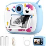 كاميرا طباعة فورية للأطفال بتصميم - كاميرا رقمية حرارية مع فيديو وألعاب وموسيقى Unicorn Instant Print Camera for Kids - Zero Ink Thermal Camera - الصورة 8