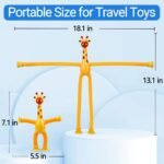 ألعاب بوب تيوب زرافة مرنة للأطفال مع أكواب شفط - مجموعة حسية (4 قطع) Pop tubes giraffe - الصورة 4