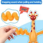 ألعاب بوب تيوب زرافة مرنة للأطفال مع أكواب شفط - مجموعة حسية (4 قطع) Pop tubes giraffe - الصورة 6